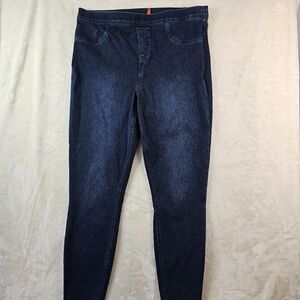 Spanx Jeans Pull On Skinny Jeans 1X Plus Size Women’s Jeggings Plus Medium Blue